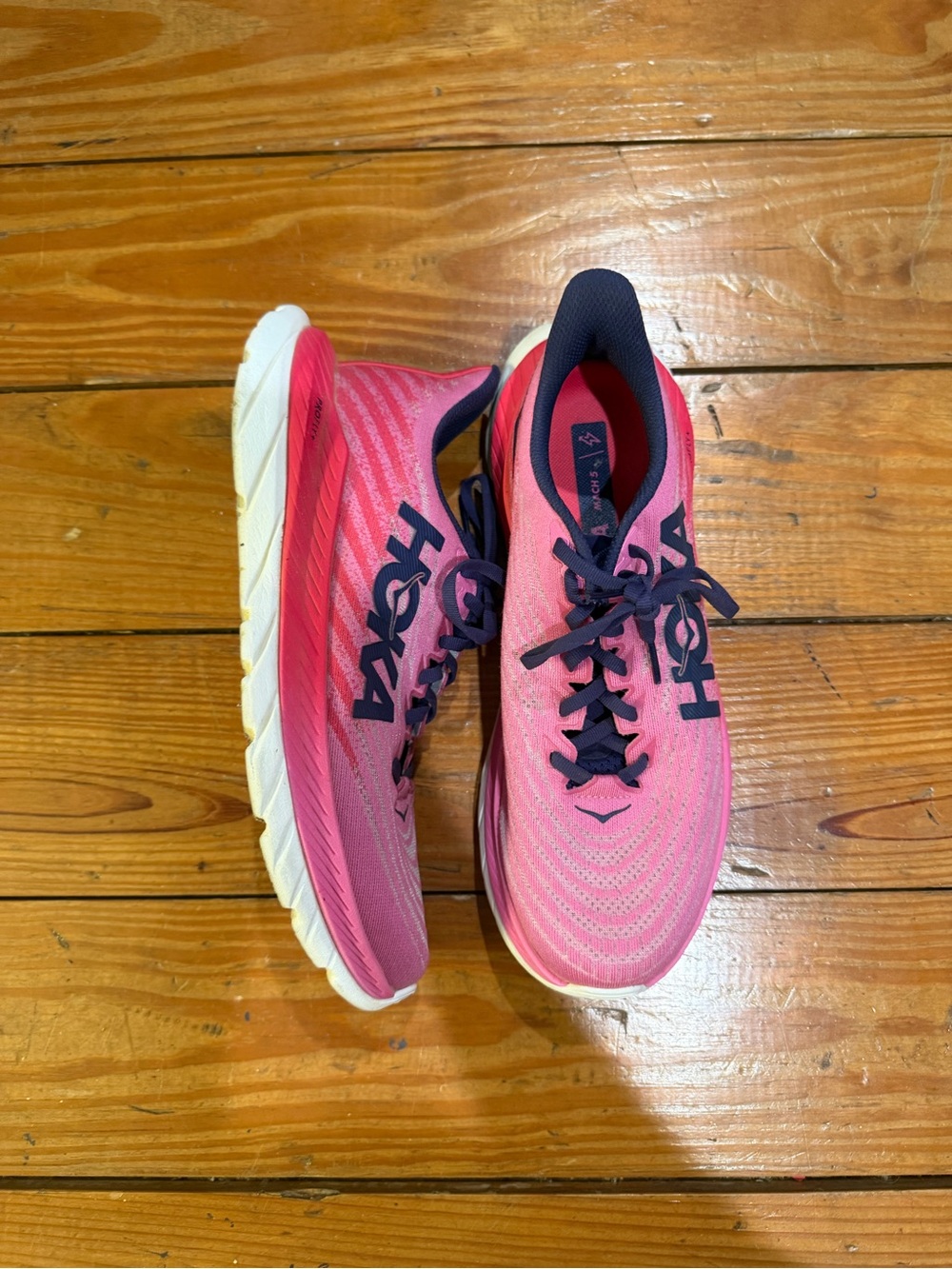 (628) HOKA MACH 5 PINK SHOES